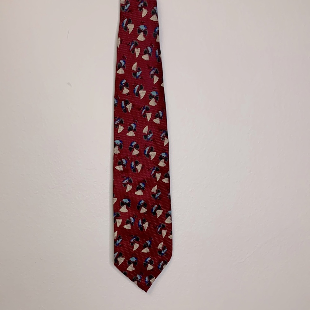 Stefano Milano 100% silk patterned neck tie, hand made in Italy